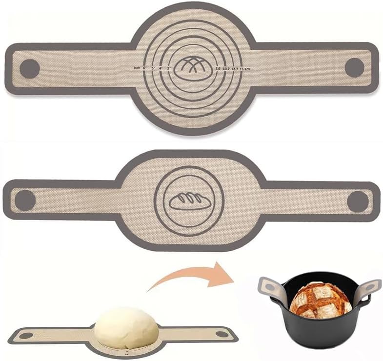 2 PCS Silicone Bread Sling (Oval and Round)