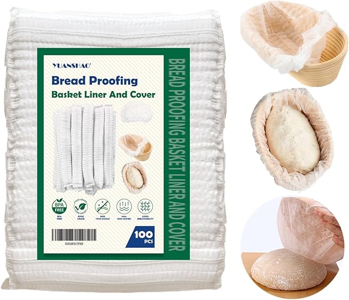 Banneton Basket Liners — Breathable Disposable Covers for Sourdough