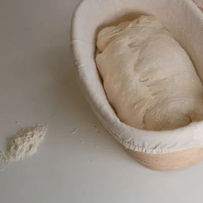 Oval Banneton with dough