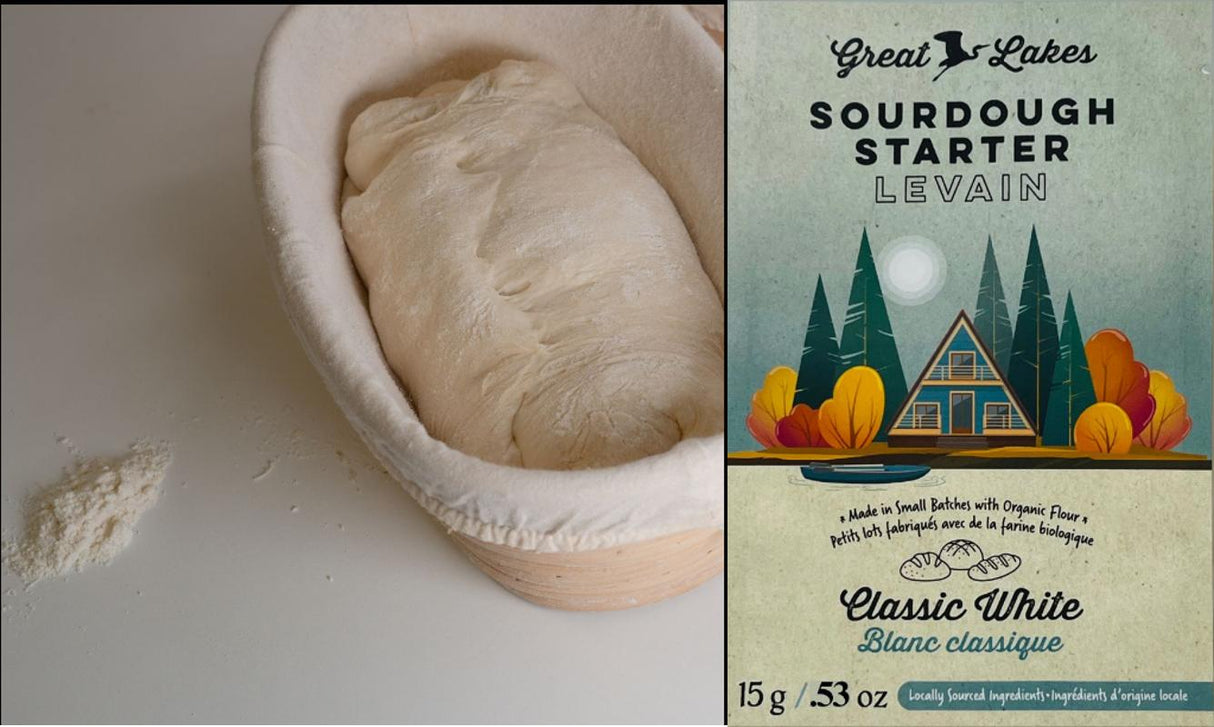 Sourdough Starter Kit: Oval Banneton and Dried Starter