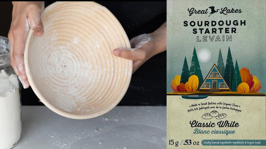 Sourdough Starter Kit: Round Banneton and Dried Starter