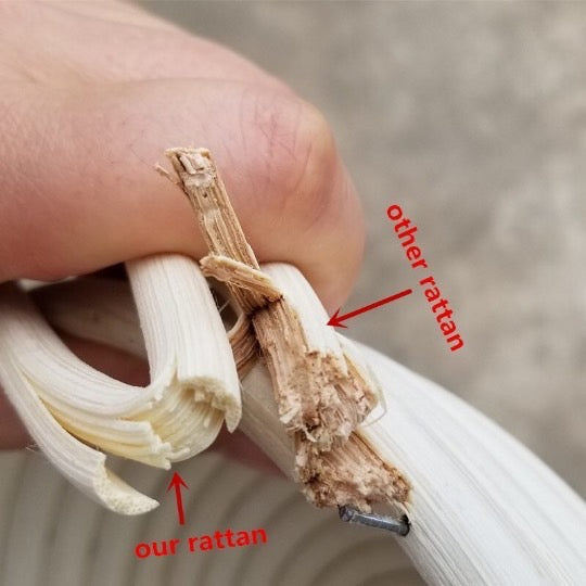 Comparison of premium rattan proofing basket and low-quality basket materials
